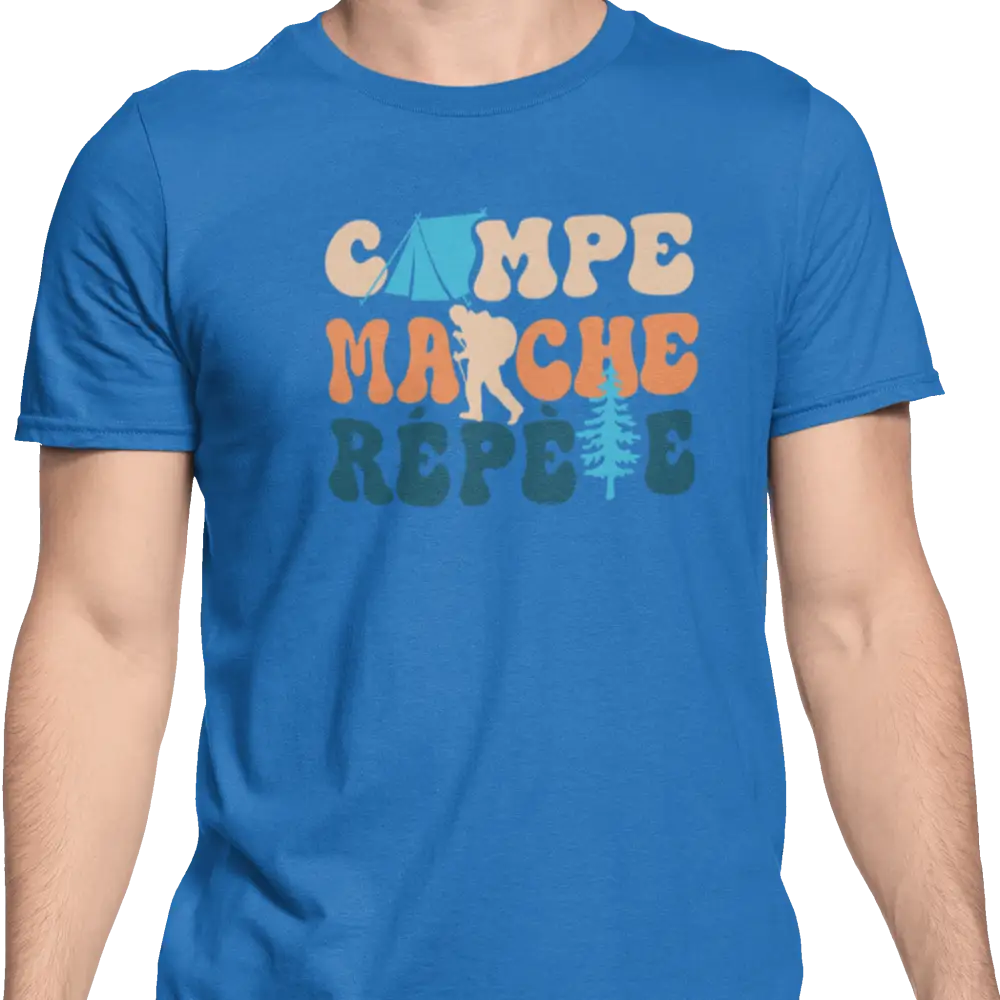 #camping - T-Shirt - T-Shirt - Campe Marche Répète