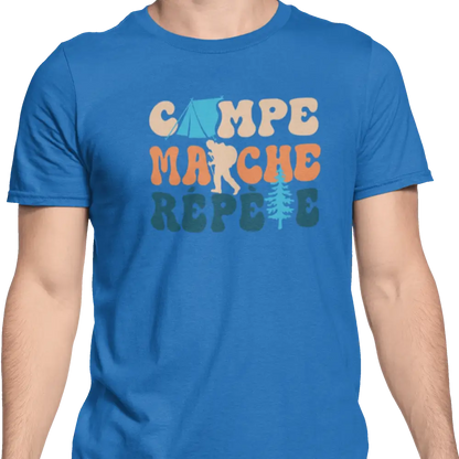 #camping - T-Shirt - T-Shirt - Campe Marche Répète