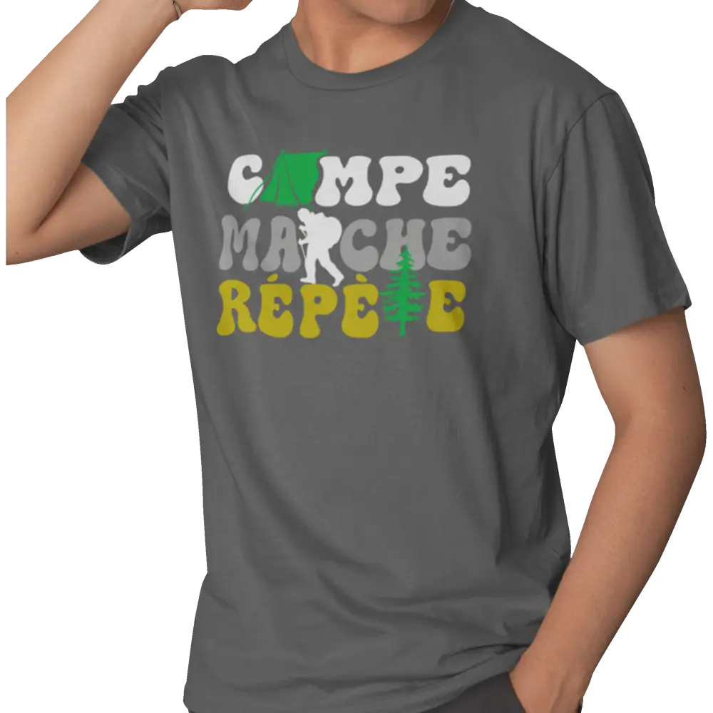 #camping - T-Shirt - T-Shirt - Campe Marche Répète