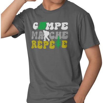 #camping - T-Shirt - T-Shirt - Campe Marche Répète