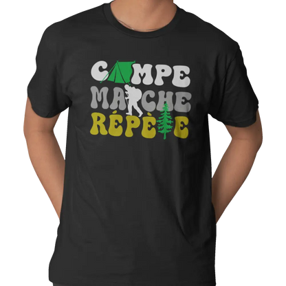 #camping - T-Shirt - T-Shirt - Campe Marche Répète