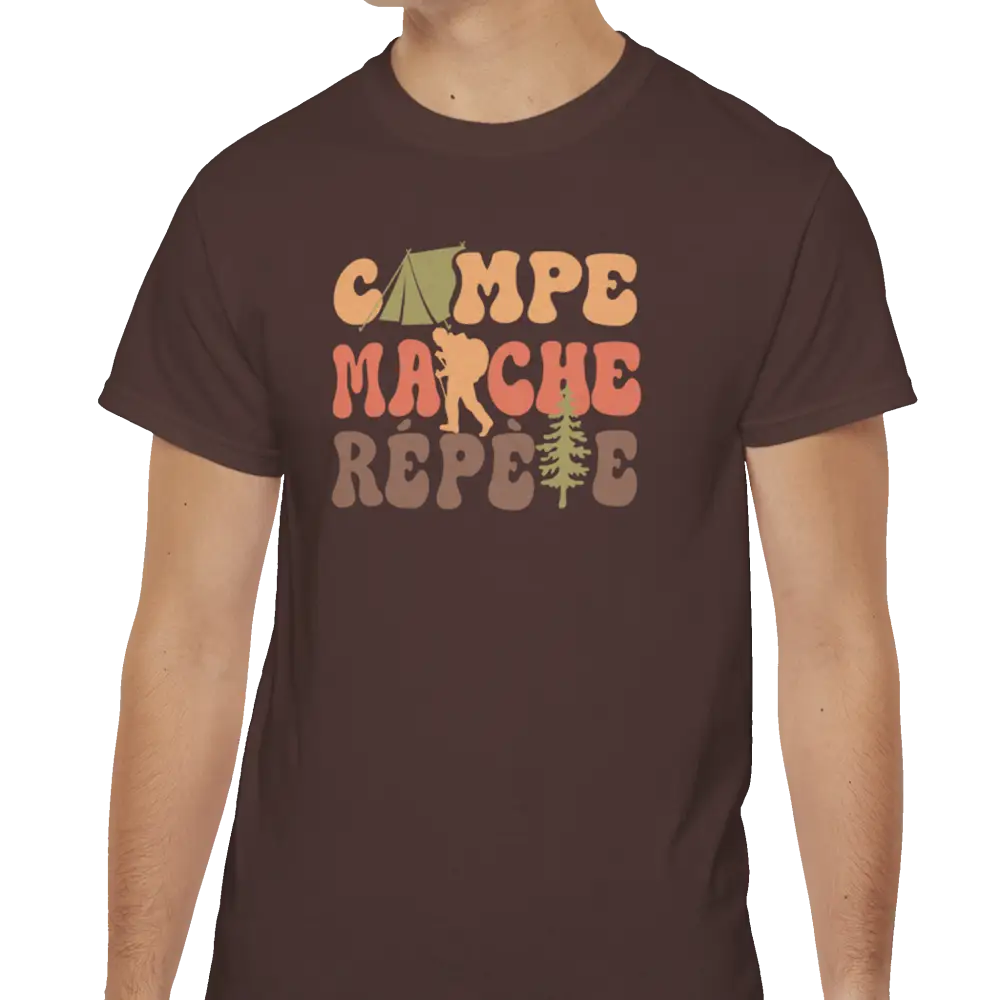 #camping - T-Shirt - T-Shirt - Campe Marche Répète