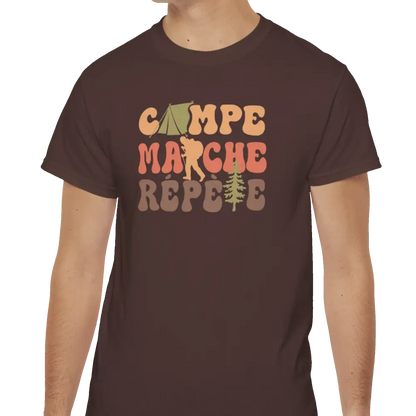 #camping - T-Shirt - T-Shirt - Campe Marche Répète