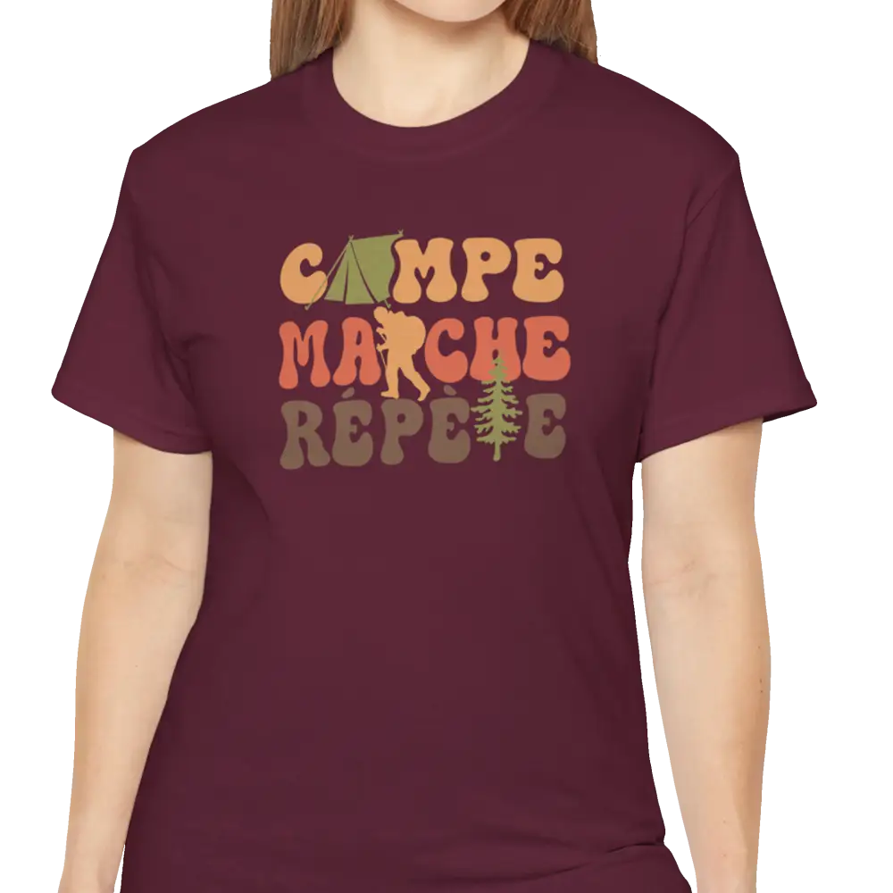 #camping - T-Shirt - T-Shirt - Campe Marche Répète