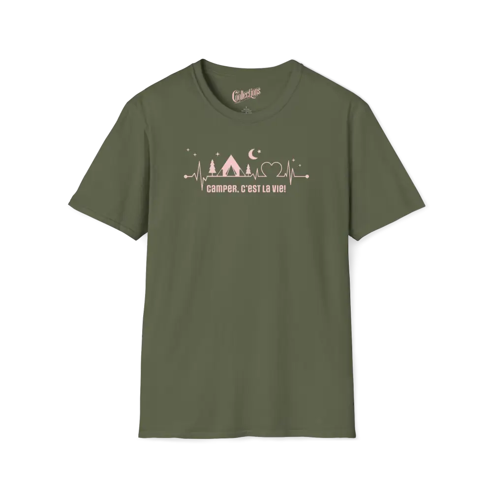 #camping - T-Shirt - T-Shirt - Camper c’est la vie! - Militaire / S / M