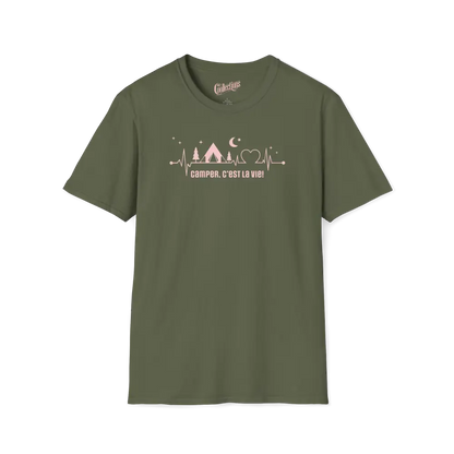 #camping - T-Shirt - T-Shirt - Camper c’est la vie! - Militaire / S / M
