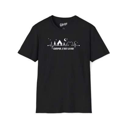 #camping - T-Shirt - T-Shirt - Camper c’est la vie! - Noir / S / M