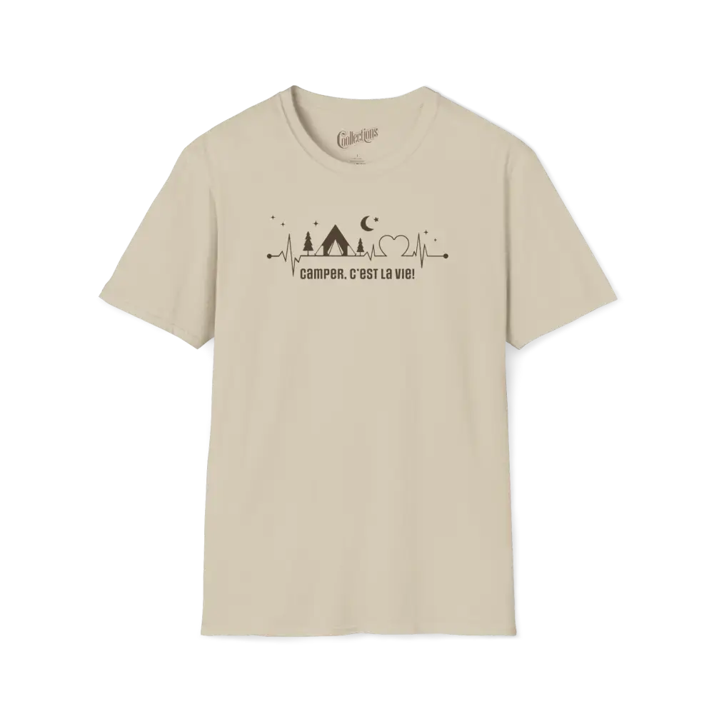 #camping - T-Shirt - T-Shirt - Camper c’est la vie! - Sable / S / M