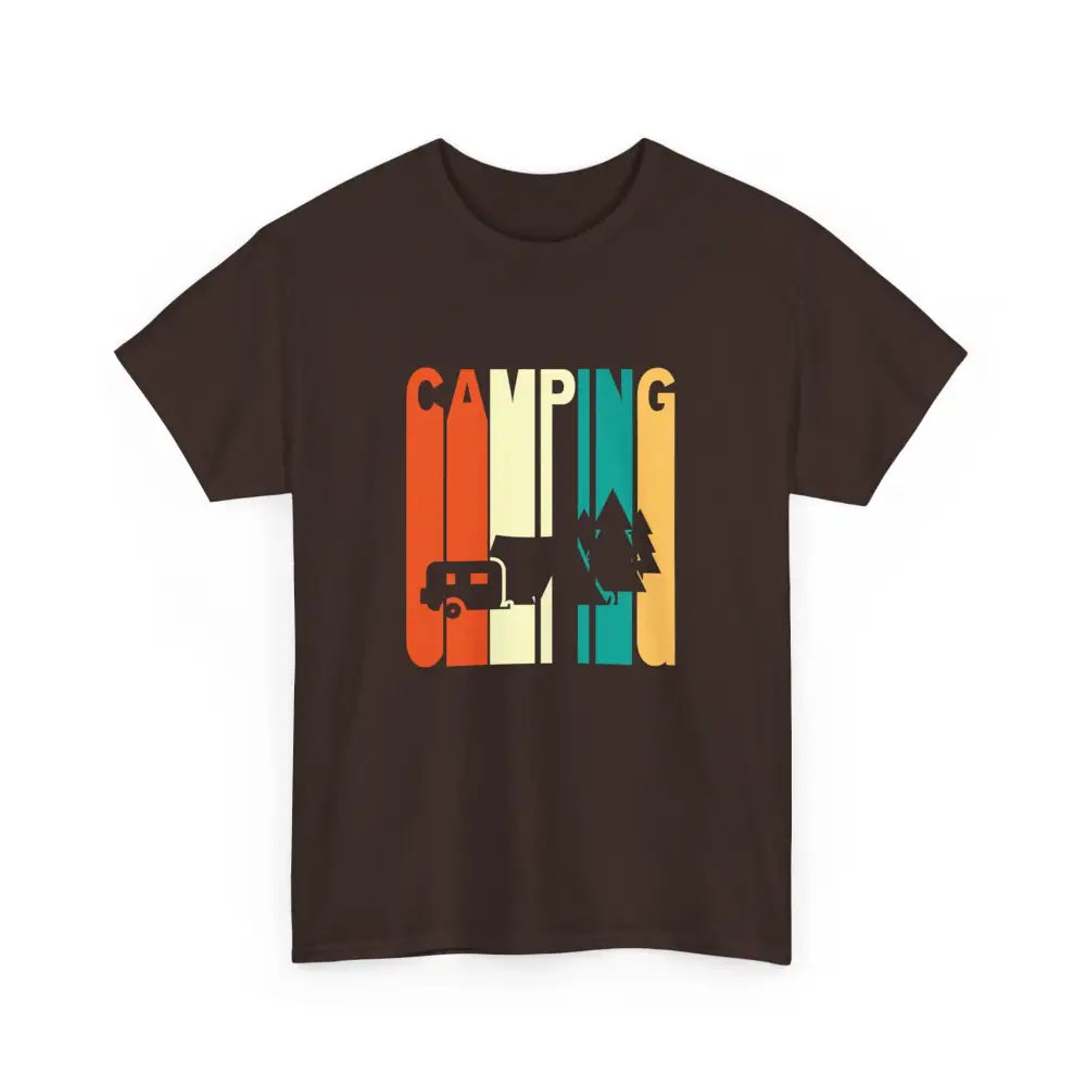 #camping - T-Shirt - T-shirt - Camping Rétro - Chocolat / S / M