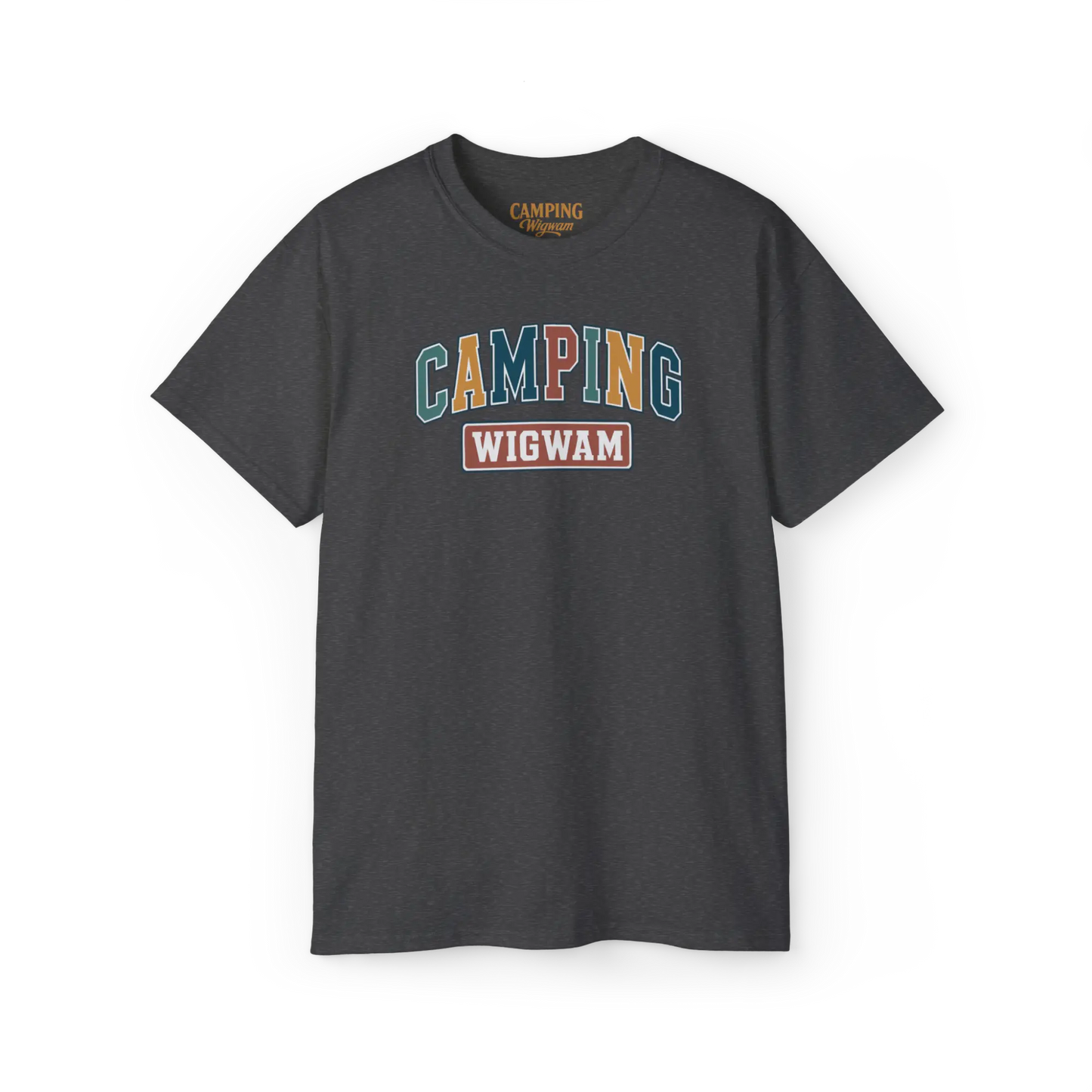 #camping - T-Shirt - T-shirt - Camping Wigwam Classique (Collabo) - Cendre foncé / S / M