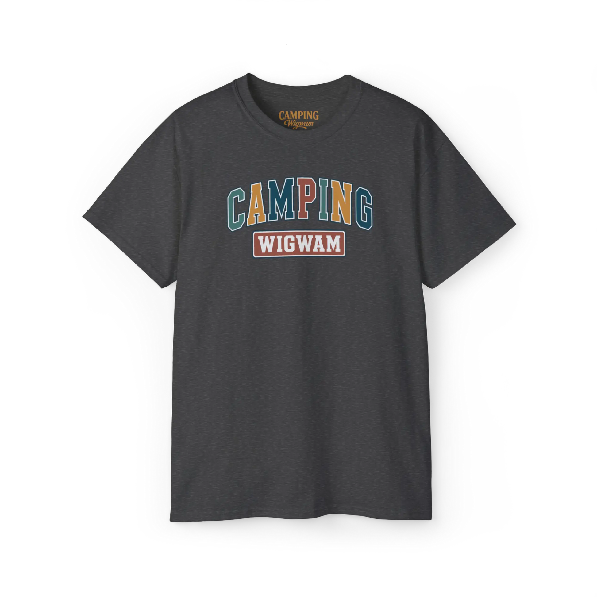 #camping - T-Shirt - T-shirt - Camping Wigwam Classique (Collabo) - Cendre foncé / S / M