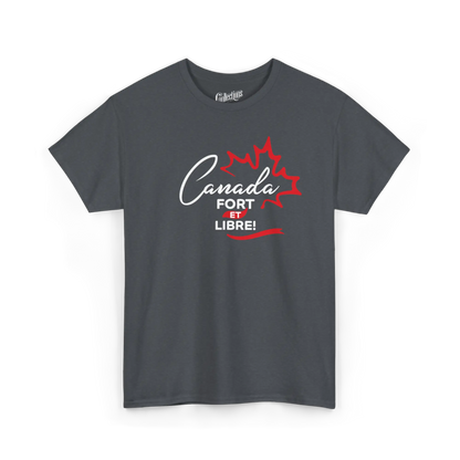 Local D’abord - T-Shirt - T-shirt - Canada Fort et Libre - Tweed / S / M