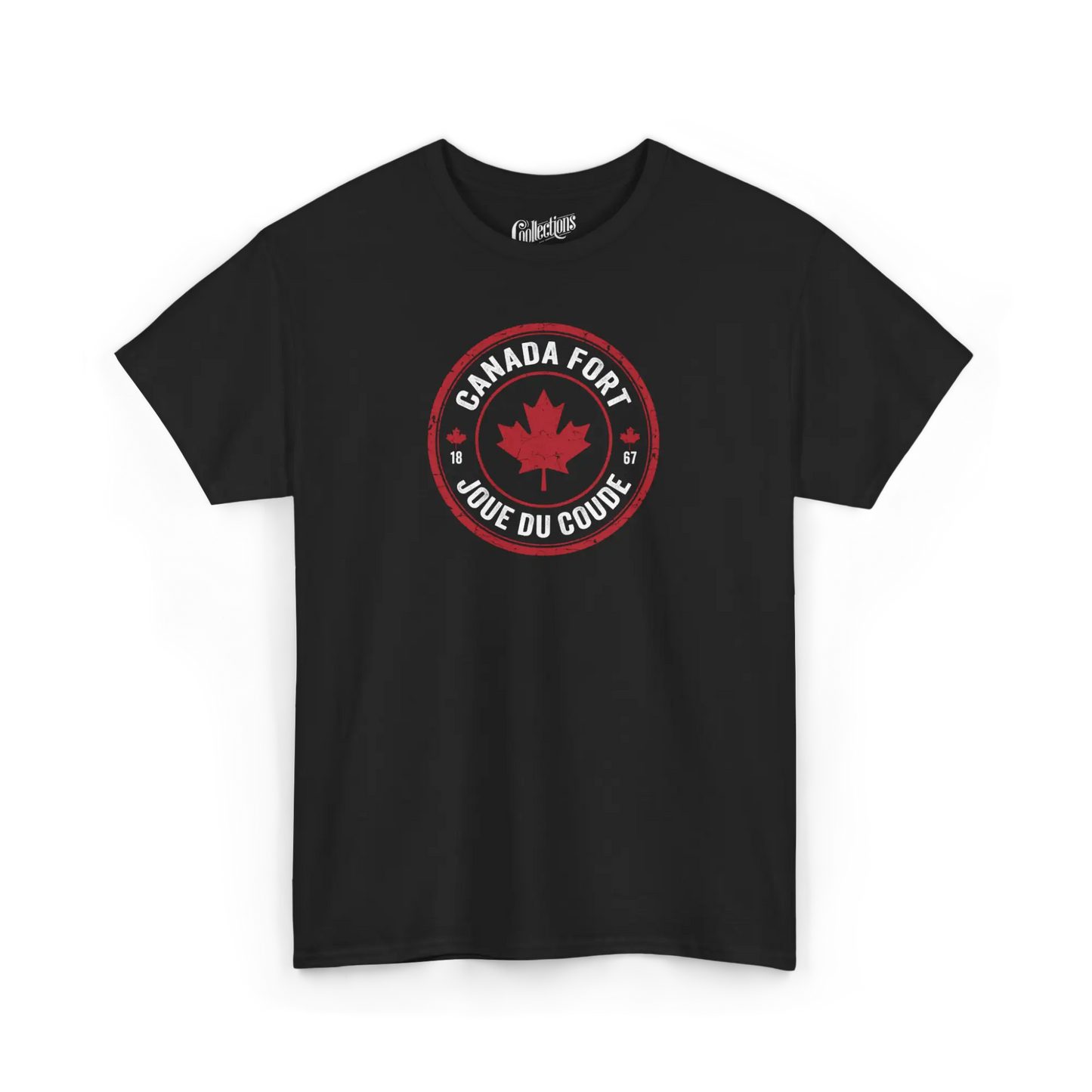Local D’abord - T-Shirt - T-shirt - Canada Fort Joue du Coude - Noir / S / M