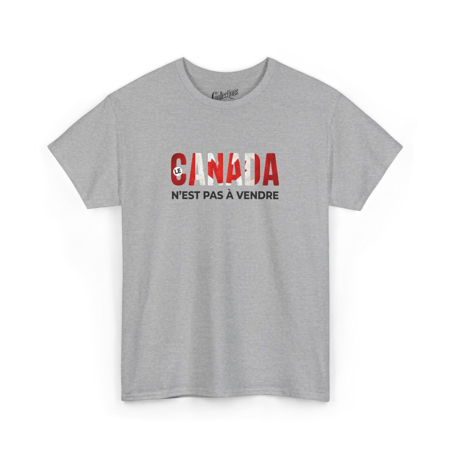 Local D’abord - T-Shirt - T-shirt - Canada pas à vendre - Gris Sport / S / M
