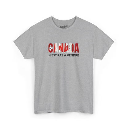 Local D’abord - T-Shirt - T-shirt - Canada pas à vendre - Gris Sport / S / M