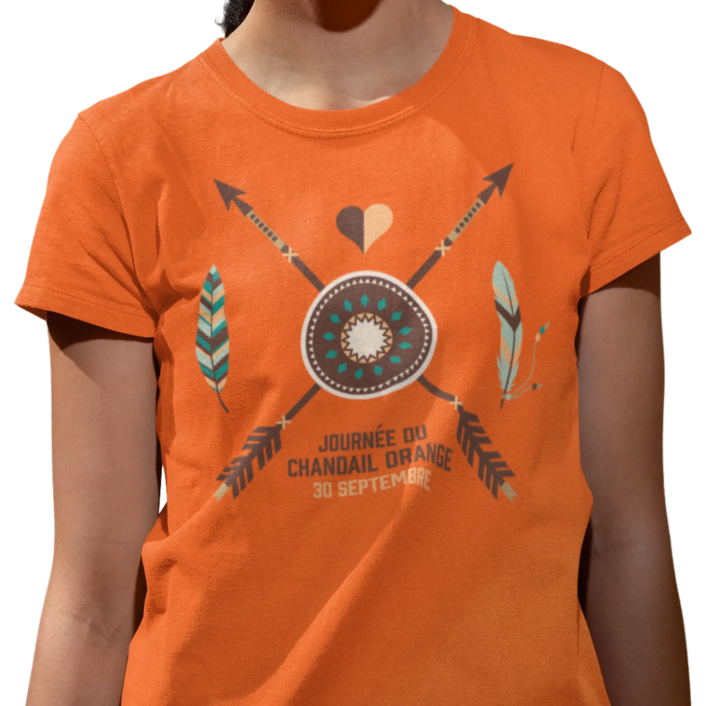 Local D’abord - T-Shirt - T-shirt – Chandail orange commémoratif
