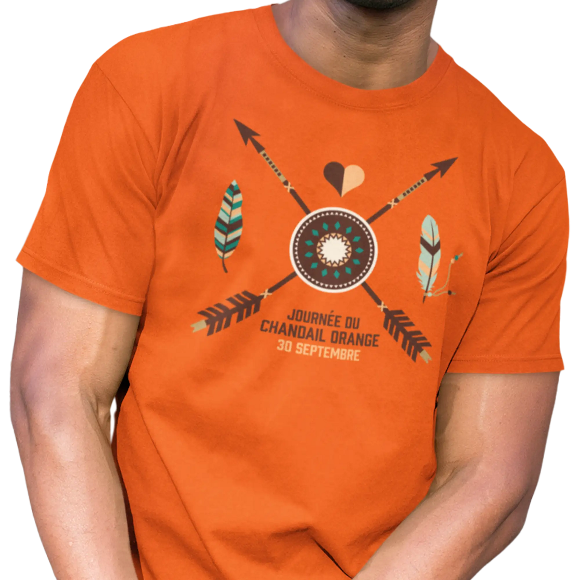 Local D’abord - T-Shirt - T-shirt – Chandail orange commémoratif