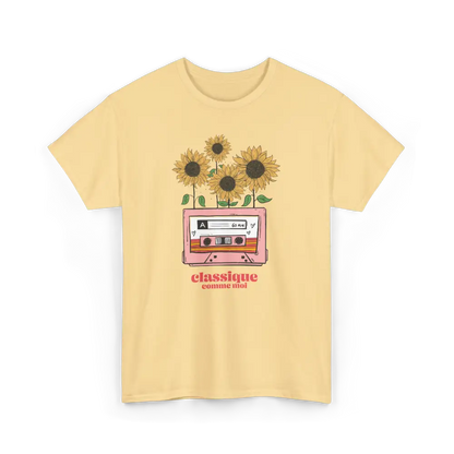 Mot Pour Mot - T-Shirt - T-shirt – Classique comme moi - Brume jaune / S / M