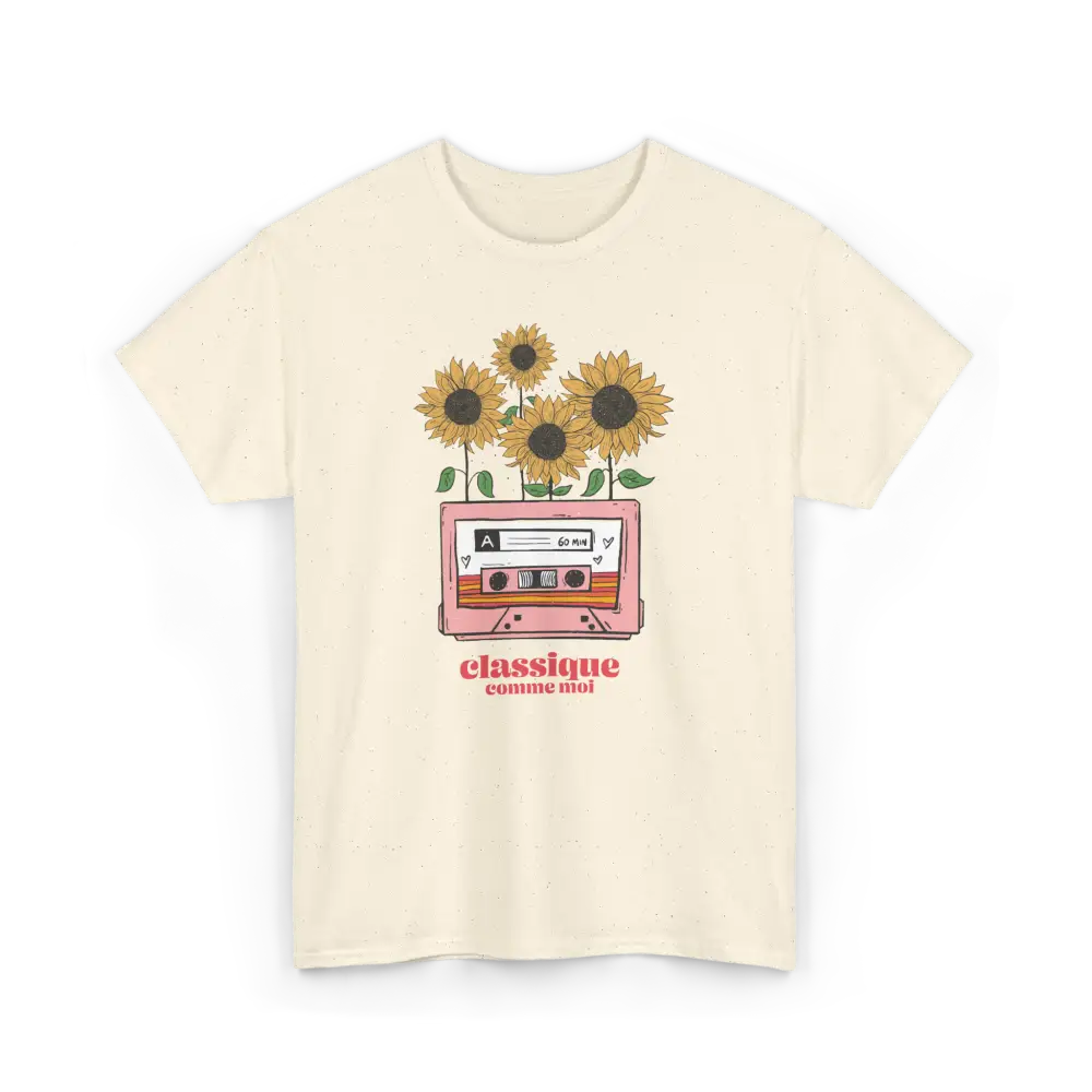 Mot Pour Mot - T-Shirt - T-shirt – Classique comme moi - Naturel / S / M