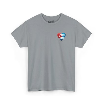 Globe-trotteurs - T-Shirt - T-shirt - Cœur de Cuba - Gravier / S / M / Cuba