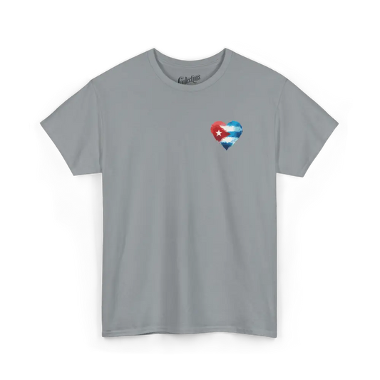 Globe-trotteurs - T-Shirt - T-shirt - Cœur de Cuba - Gravier / S / M / Cuba