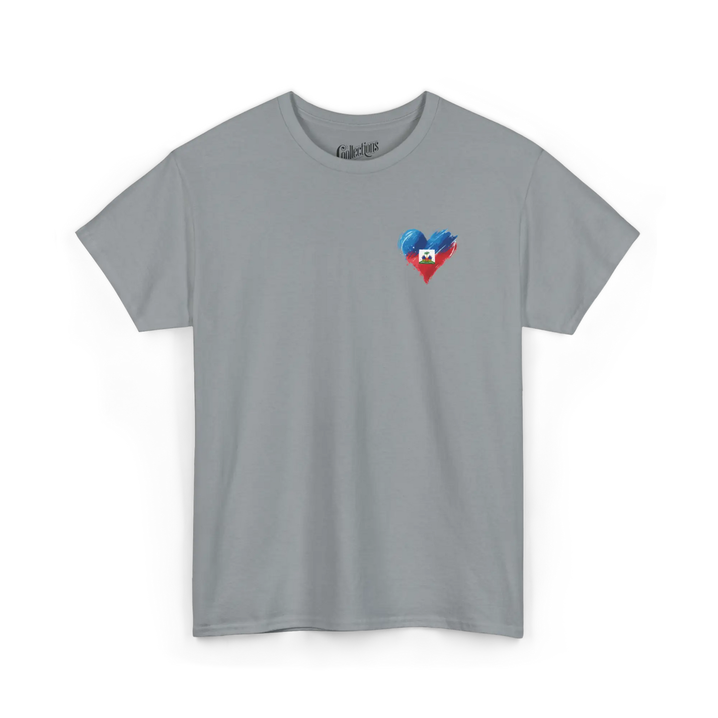 Créolofolie - T-Shirt - T-shirt - Cœur d’Haïti - Gravier / S / Haïti