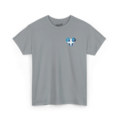 Local D’abord - T-Shirt - T-shirt - Cœur du Québec - Gravier / S / Québec