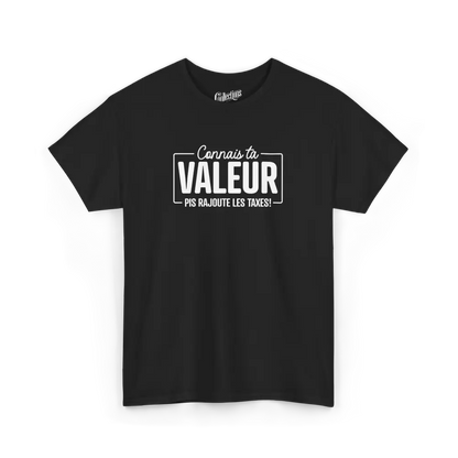Vie d’Phoqué - T-Shirt - T-shirt - Connais ta Valeur - Noir / S / M