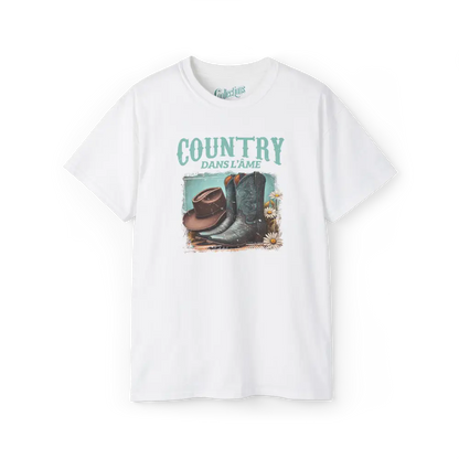 Rodéo Moderne - T-Shirt - T-shirt - Country dans l’âme - Blanc / S / M
