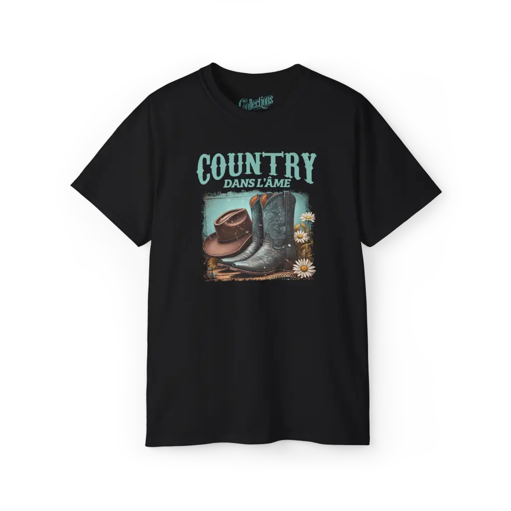 Rodéo Moderne - T-Shirt - T-shirt - Country dans l’âme - Noir / S / M