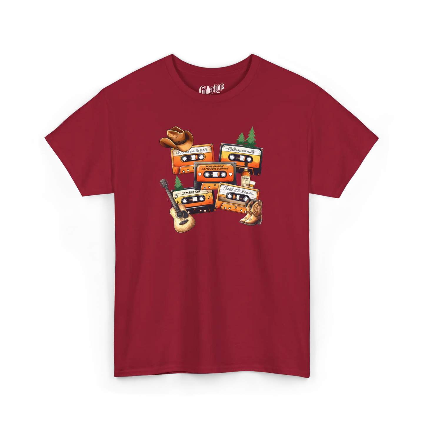 Rodéo Moderne - T-Shirt - T-shirt - Country québécois - Cardinal / S / M