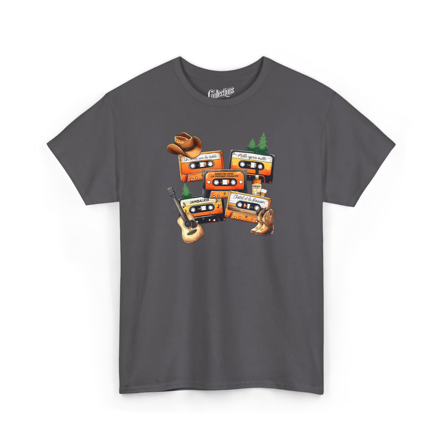 Rodéo Moderne - T-Shirt - T-shirt - Country québécois - Charbon / S / M