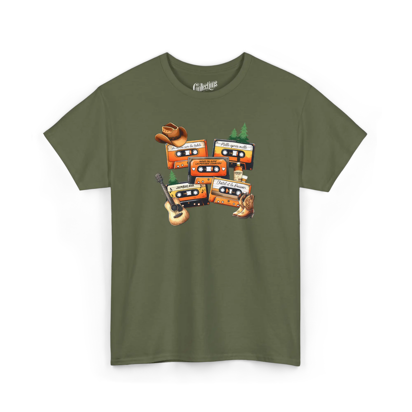 Rodéo Moderne - T-Shirt - T-shirt - Country québécois - Militaire / S / M