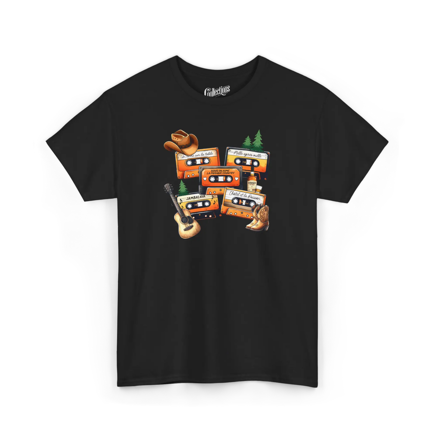 Rodéo Moderne - T-Shirt - T-shirt - Country québécois - Noir / S / M