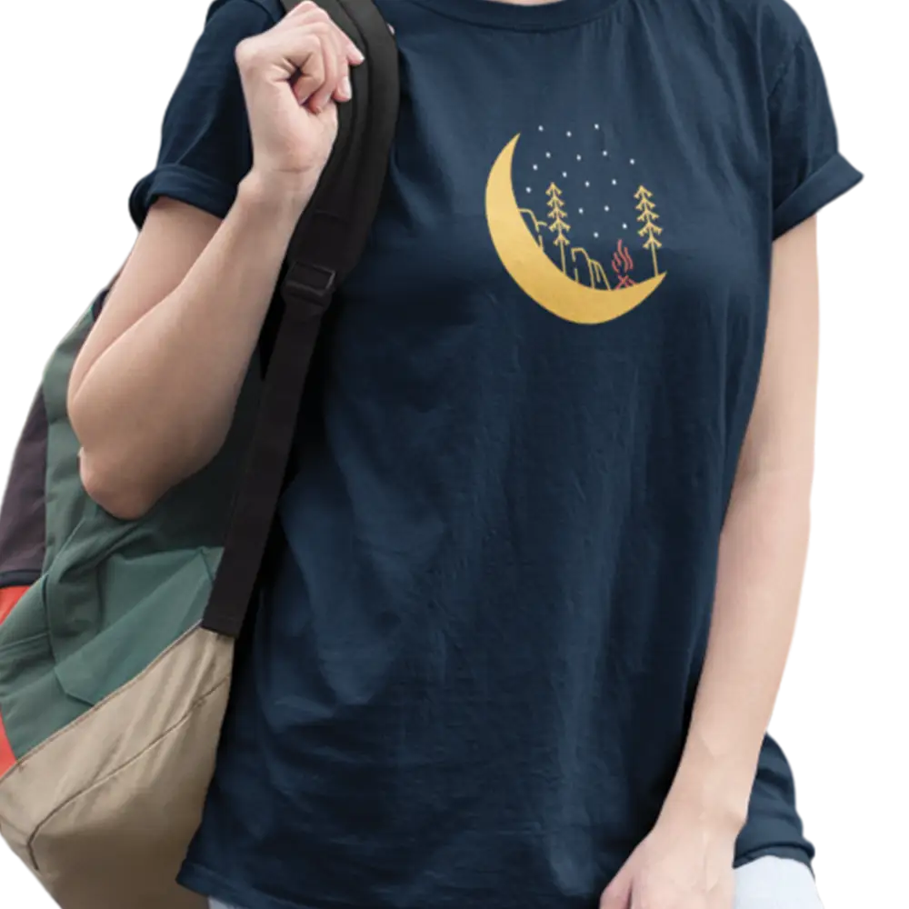 #camping - T-Shirt - T-shirt - Croissant de lune
