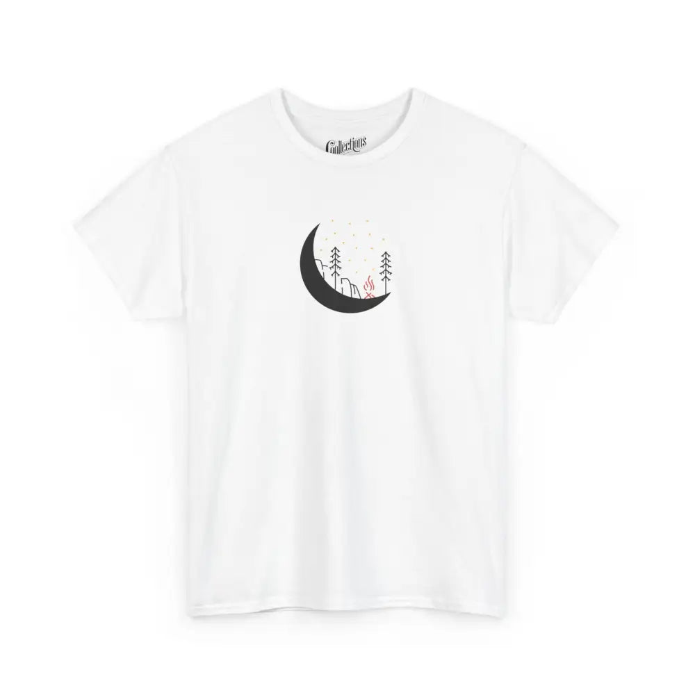 #camping - T-Shirt - T-shirt - Croissant de lune - Blanc / S / M