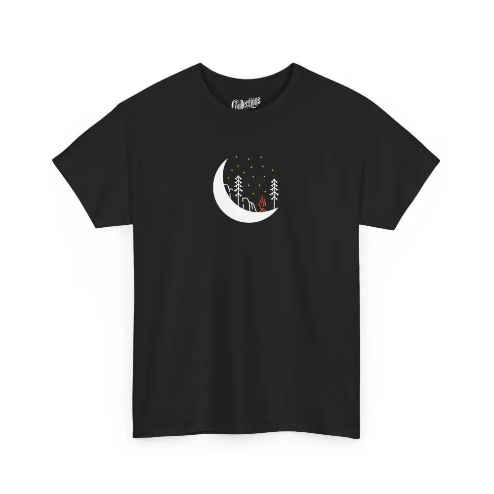 #camping - T-Shirt - T-shirt - Croissant de lune - Noir / S / M