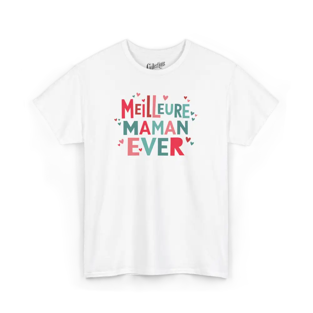 Famille et Cie - T-Shirt - T-shirt - Duo - Ma maman est la plus meilleure - Blanc / S / M / Adultes