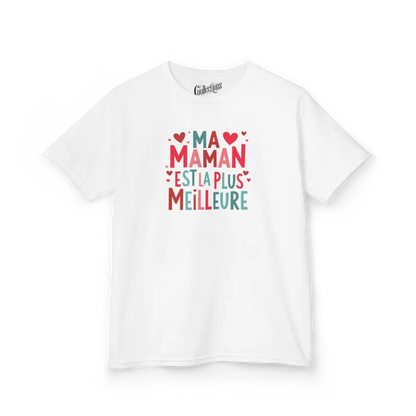 Famille et Cie - T-Shirt - T-shirt - Duo - Ma maman est la plus meilleure - Blanc / XS (4-6 ans) / Jeunes