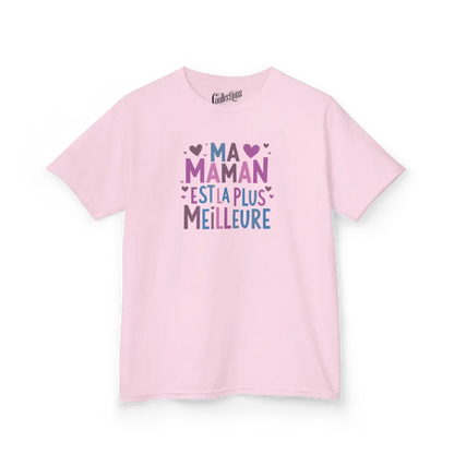 Famille et Cie - T-Shirt - T-shirt - Duo - Ma maman est la plus meilleure - Rose clair / XS (4-6 ans) / Jeunes