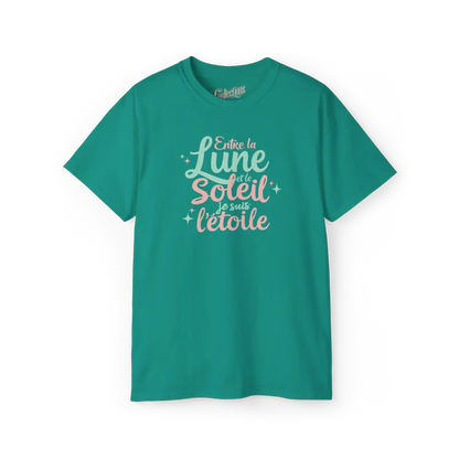 Mot Pour Mot - T-Shirt - T-Shirt - Entre la lune et le soleil - Jade / S / M