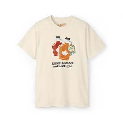 Local D’abord - T-Shirt - T-shirt - Érablement Authentique - Naturel / S / M