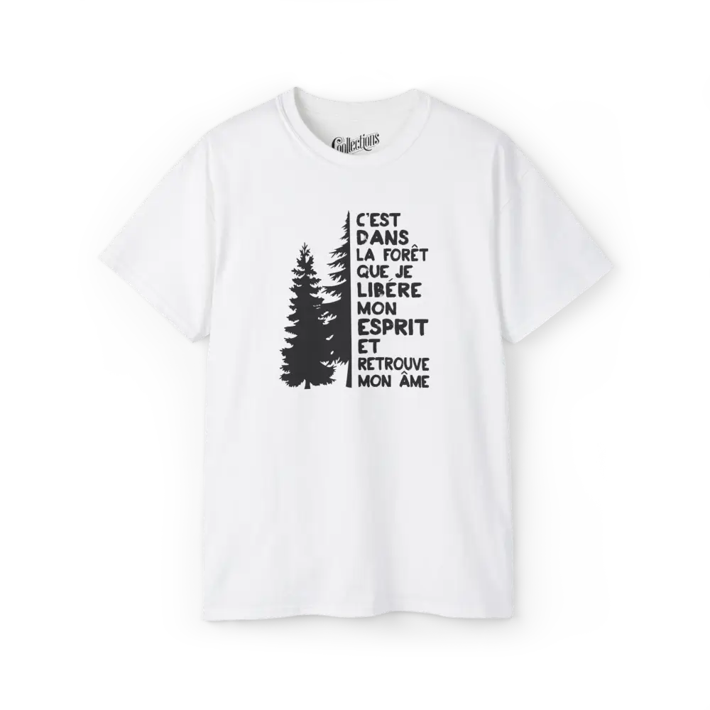 #camping - T-Shirt - T-Shirt - Esprit Forêt - Blanc / S / M