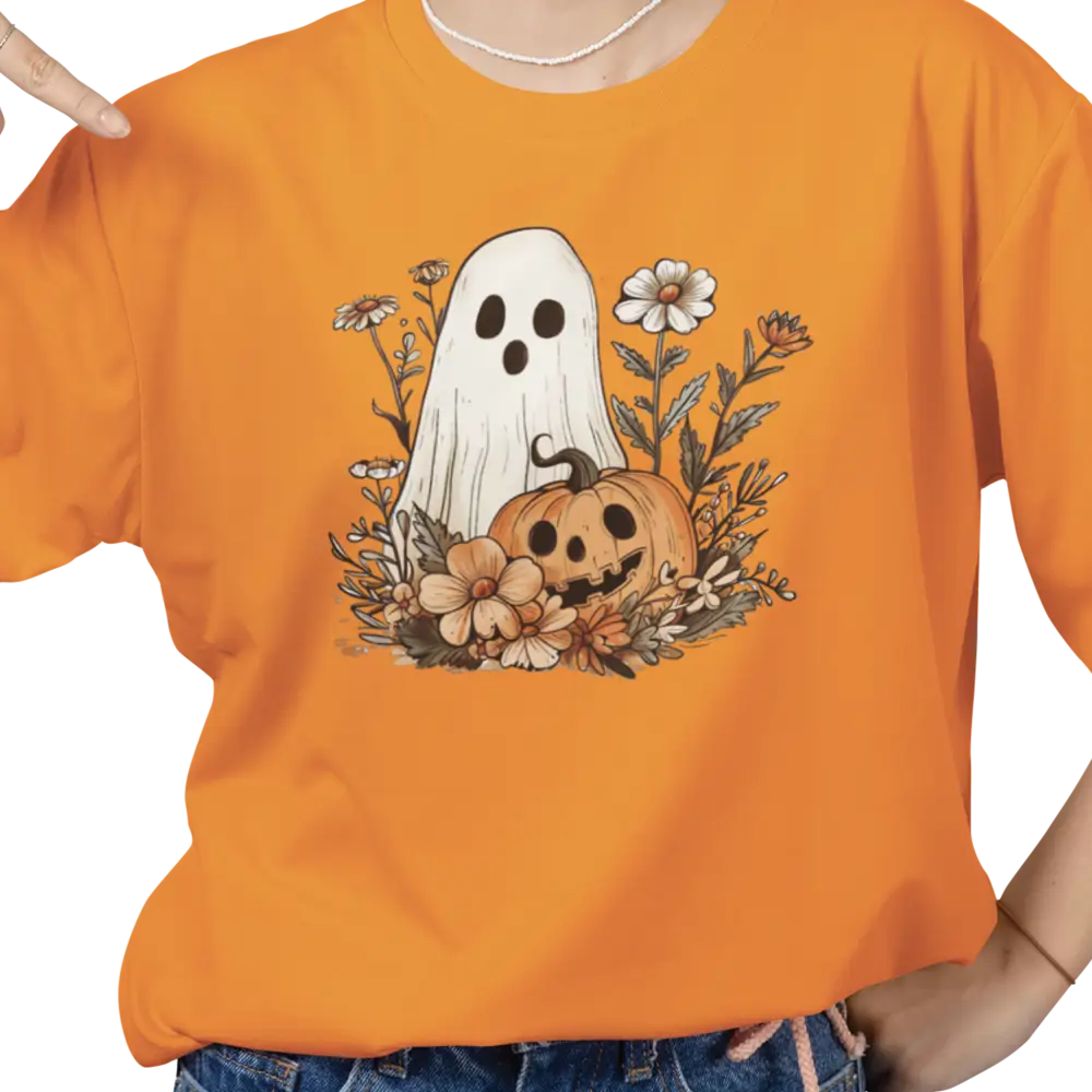 Halloween - T-Shirt - T-shirt - Fantôme floral