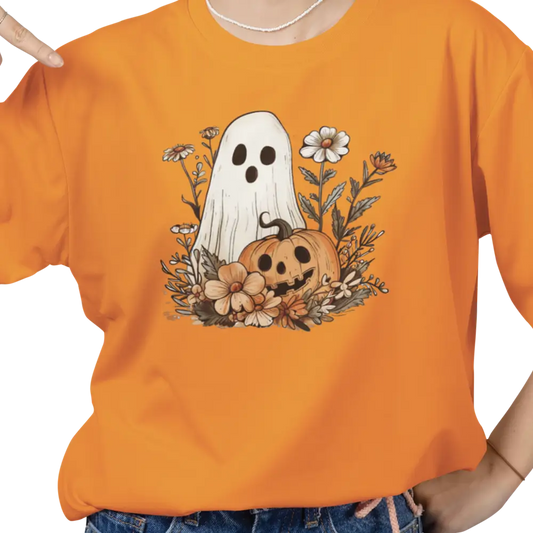 Halloween - T-Shirt - T-shirt - Fantôme floral