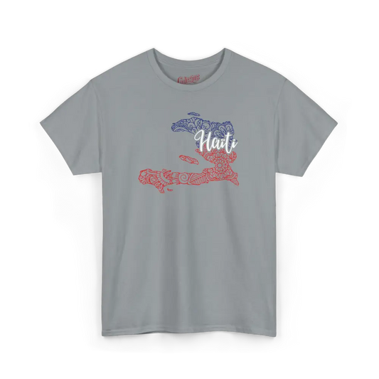 Créolofolie - T-Shirt - T-shirt – Haïti Carte style Mandala