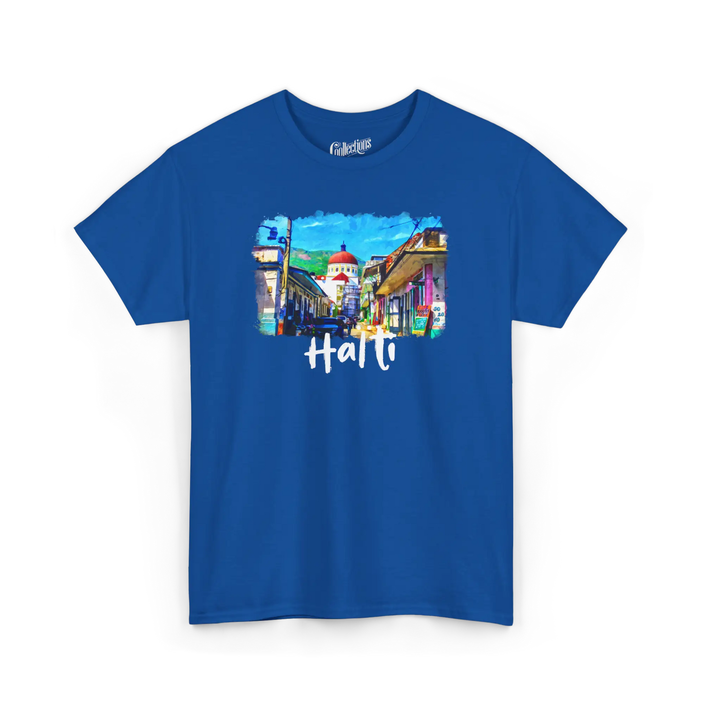 Créolofolie - T-Shirt - T-shirt – Haïti et la grande Ville - Royal / S / M