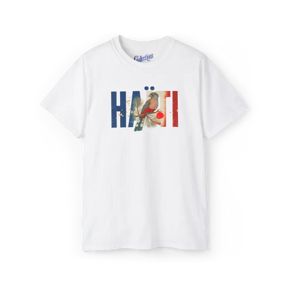 Créolofolie - T-Shirt - T-shirt – Haïti Kanson Wouj - Blanc / S / M