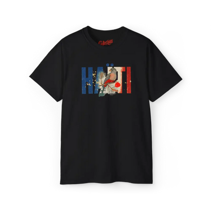 Créolofolie - T-Shirt - T-shirt – Haïti Kanson Wouj - Noir / S / M