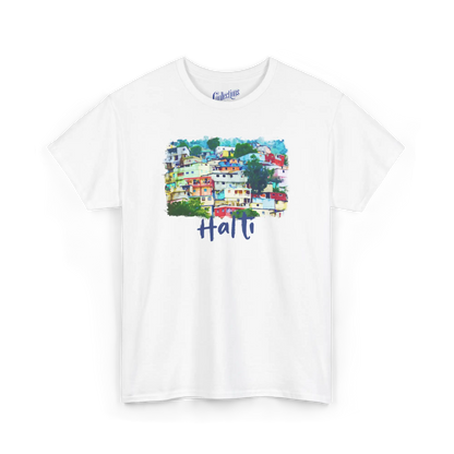 Créolofolie - T-Shirt - T-shirt – Haïti les quartiers - Blanc / S / M